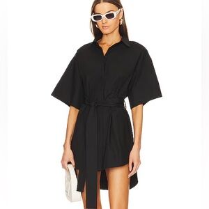 AEXAE Kimono Mini Dress in Black | revolve